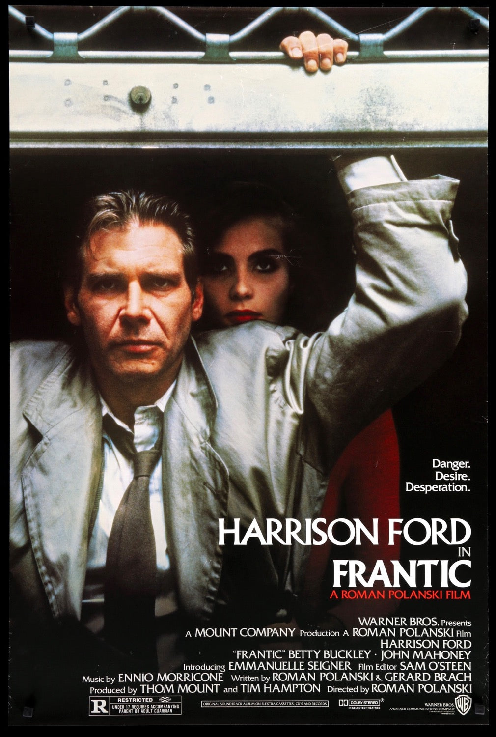 Frantic (1988) original movie poster for sale at Original Film Art - Vintage Movie Posters