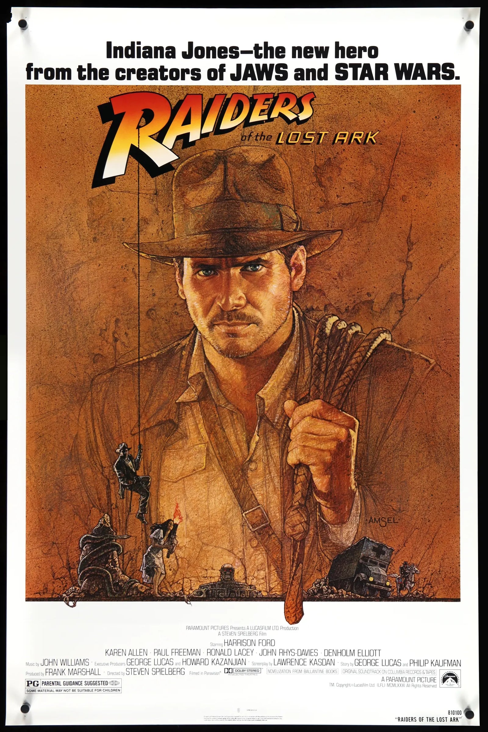 Raiders of the Lost Ark (1981) original movie poster for sale at Original Film Art - Vintage Movie Posters