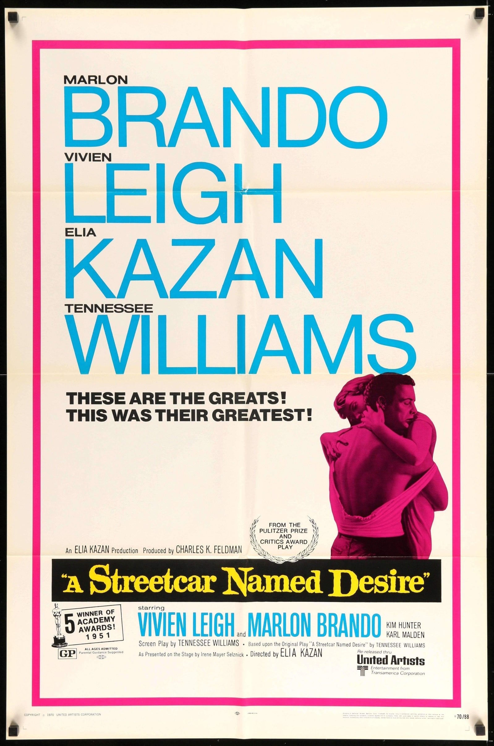 A Streetcar Named Desire (1951) original movie poster for sale at Original Film Art - Vintage Movie Posters