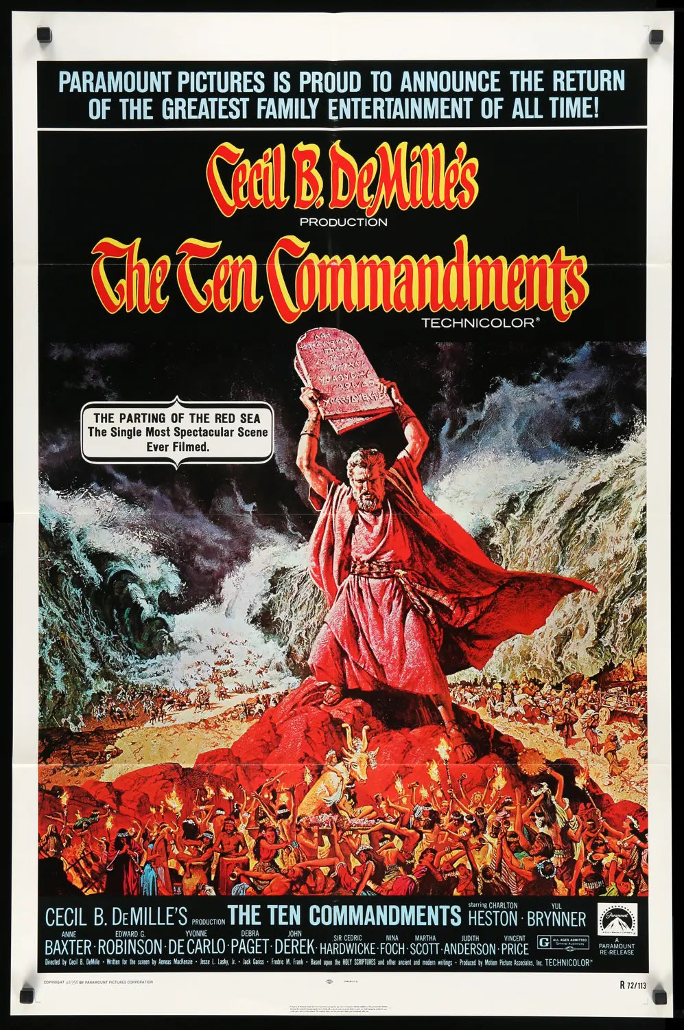 Ten Commandments (1956) original movie poster for sale at Original Film Art