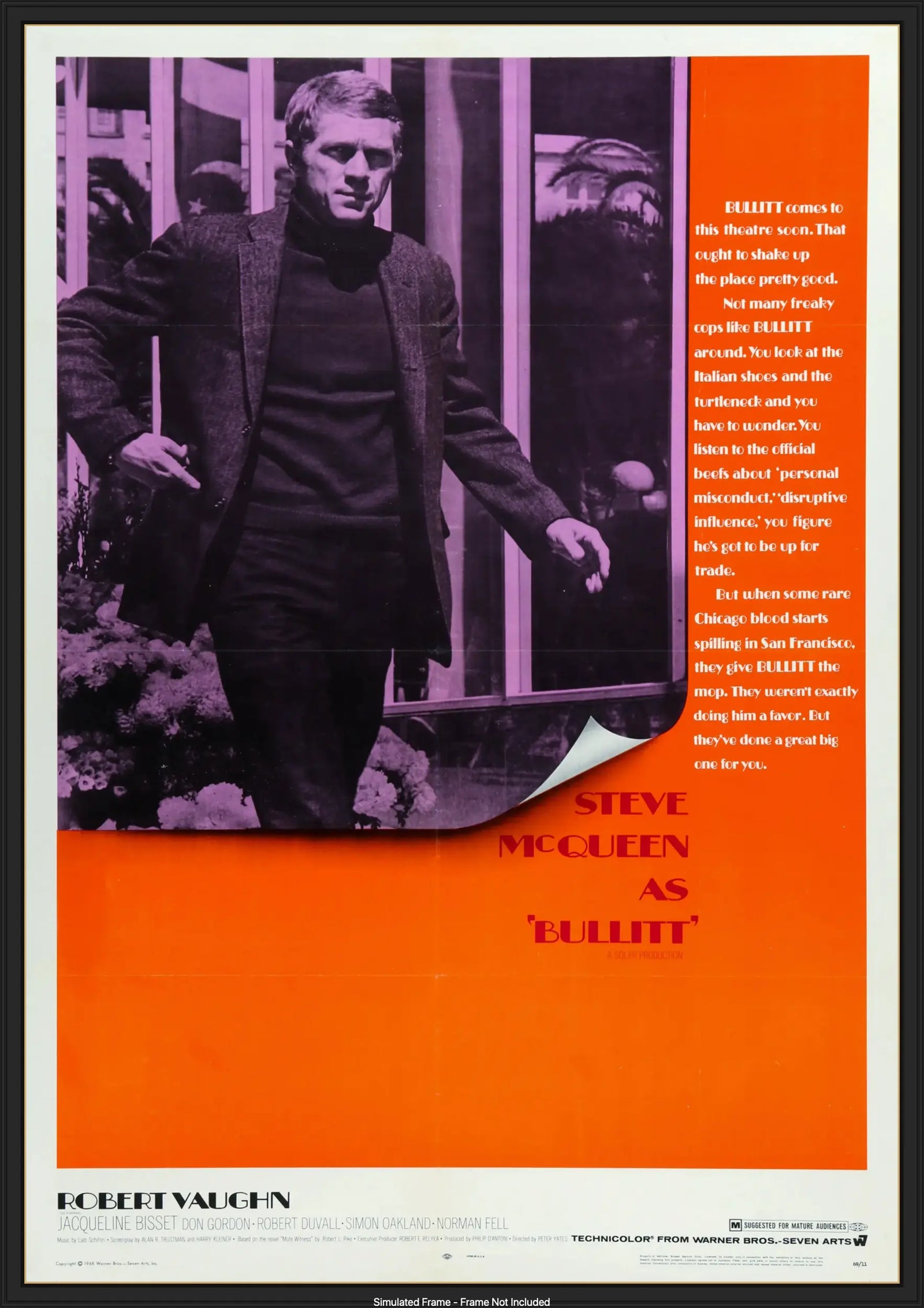 Bullitt (1968) original movie poster for sale at Original Film Art - Vintage Movie Posters