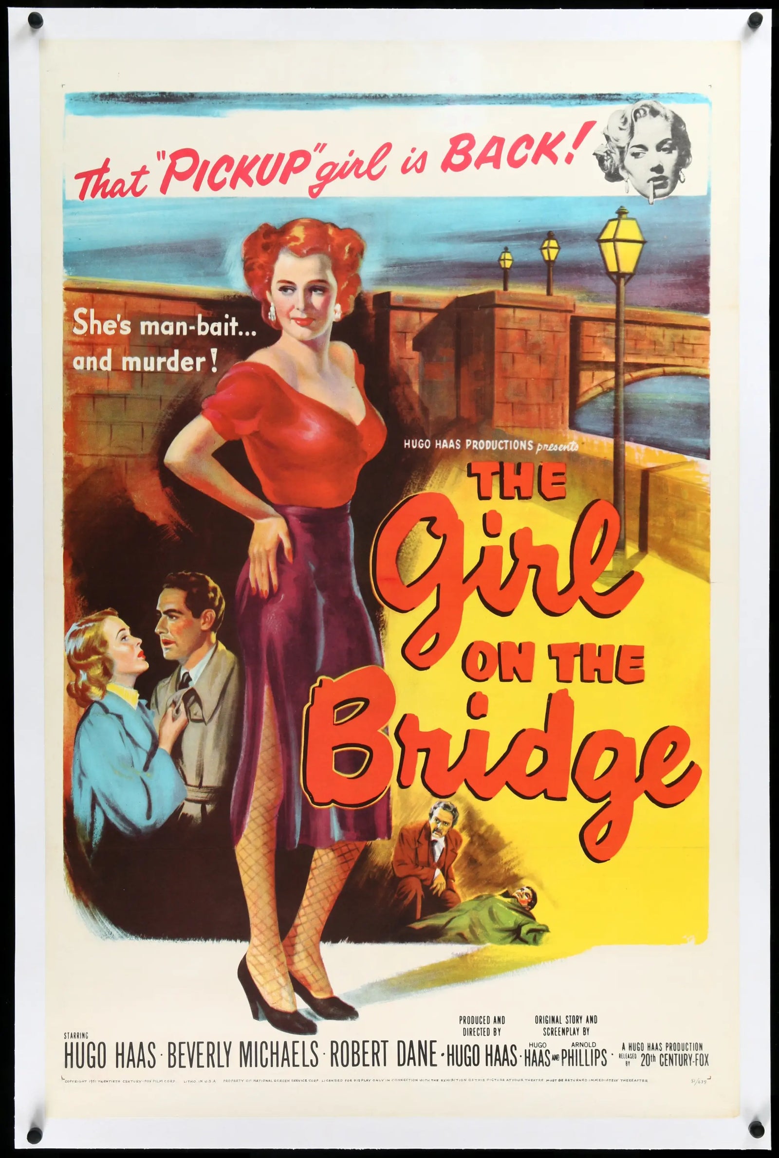 Girl on the Bridge (1951) original movie poster for sale at Original Film Art - Vintage Movie Posters