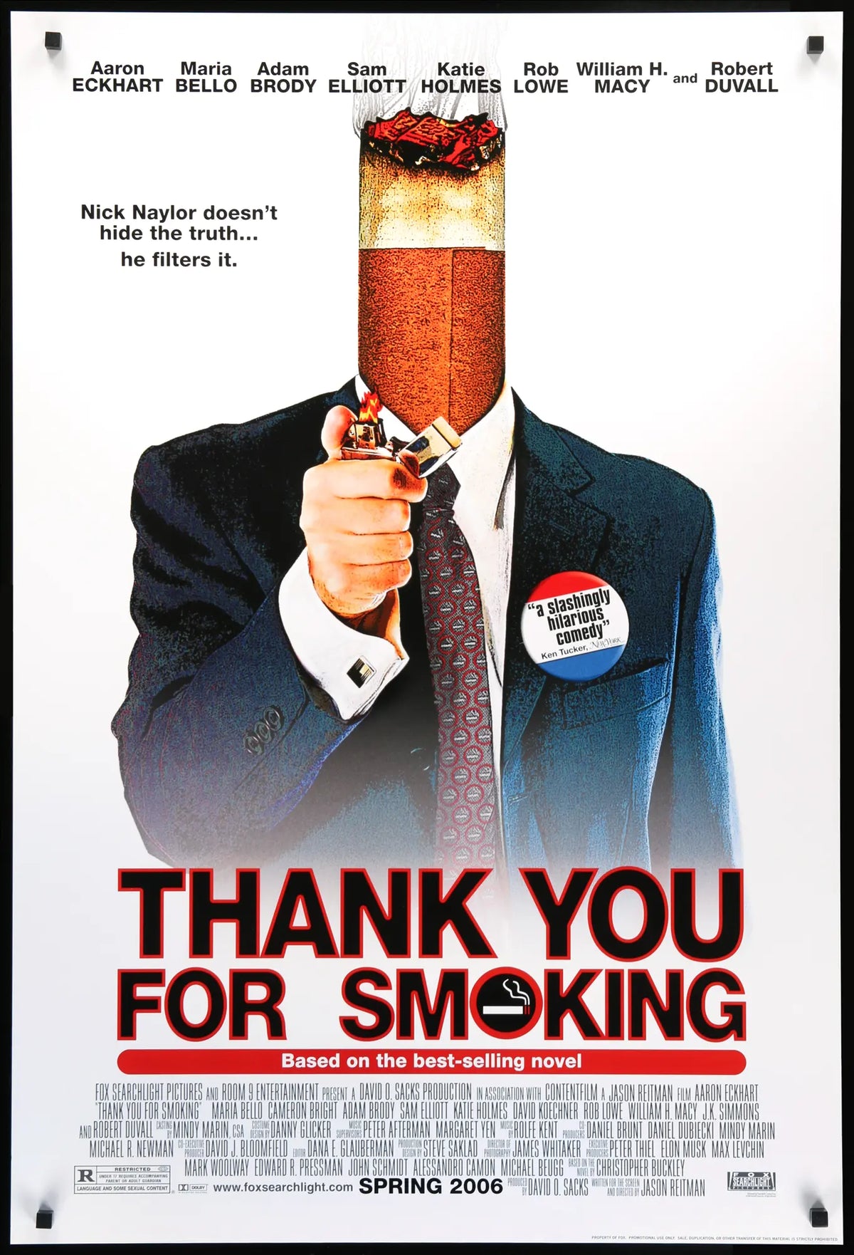 Thank You for Smoking (2006) original movie poster for sale at Original Film Art