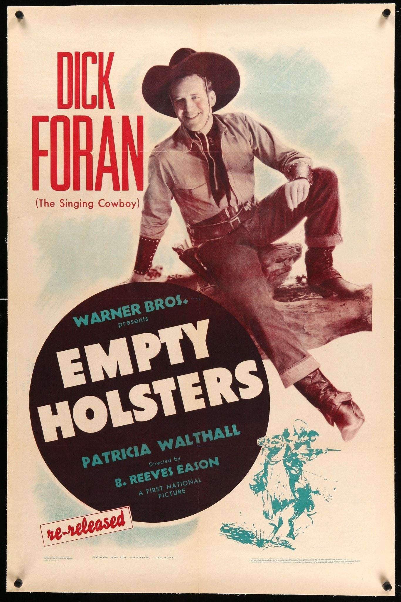 Empty Holsters (1937) original movie poster for sale at Original Film Art - Vintage Movie Posters