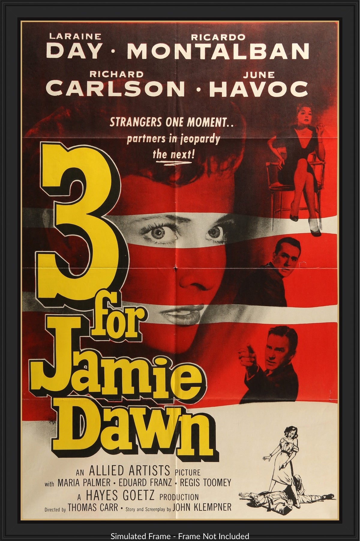 Three For Jamie Dawn (1956) original movie poster for sale at Original Film Art - Vintage Movie Posters