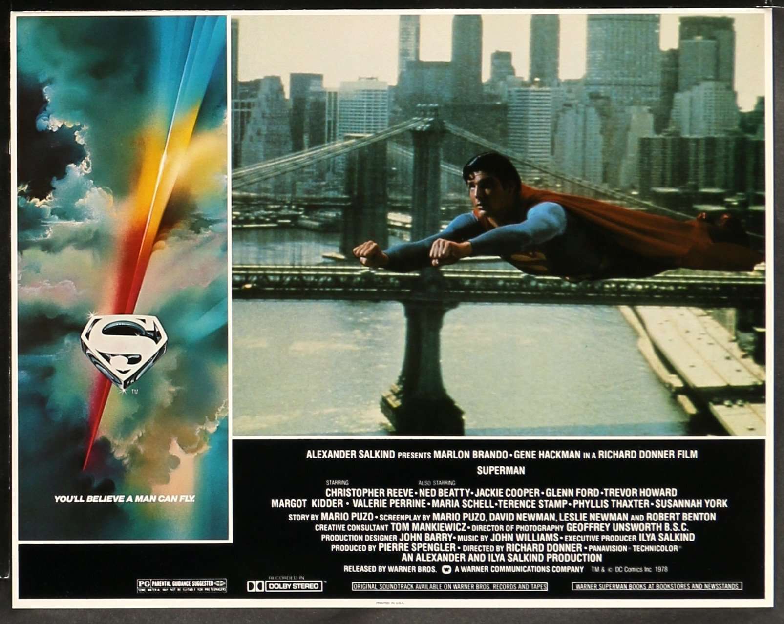 Superman: The Movie (1978) Lobby Cards - Set of 8 original movie poster for sale at Original Film Art