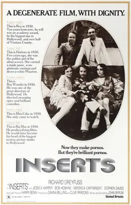 Inserts (1975) original movie poster for sale at Original Film Art - Vintage Movie Posters