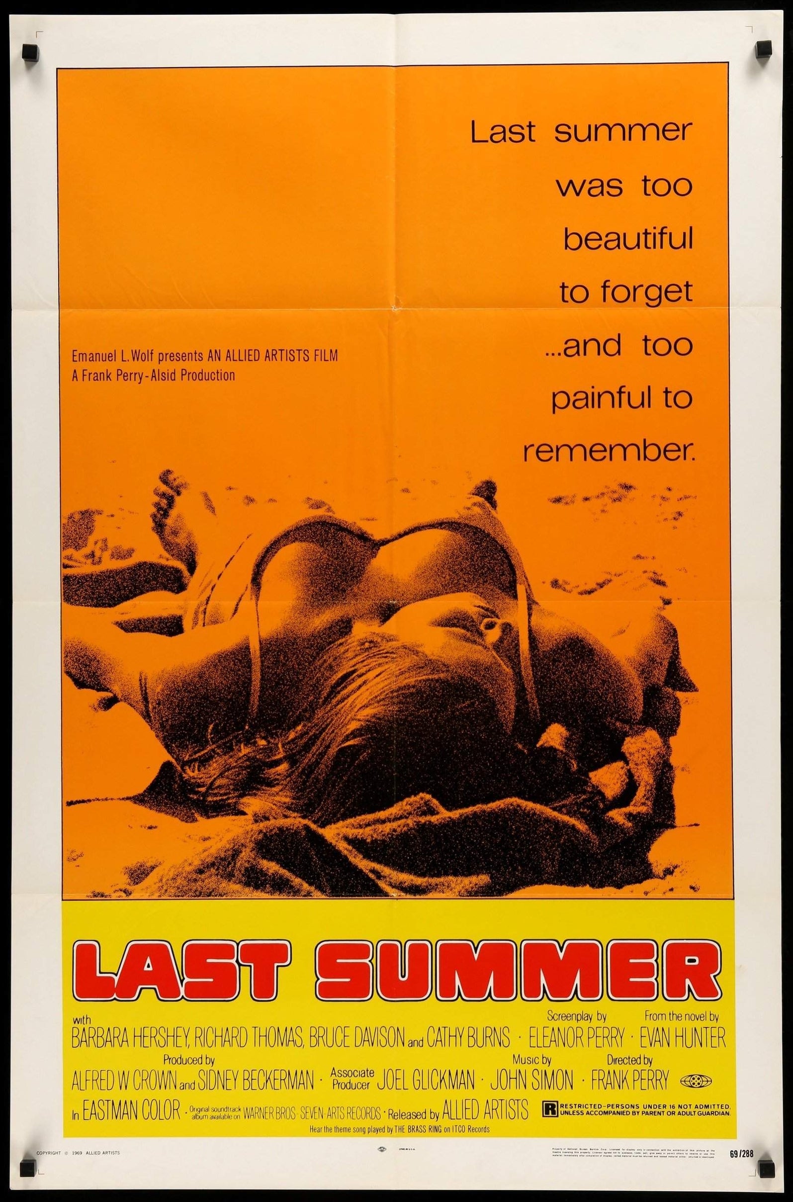 Last Summer (1969) original movie poster for sale at Original Film Art - Vintage Movie Posters