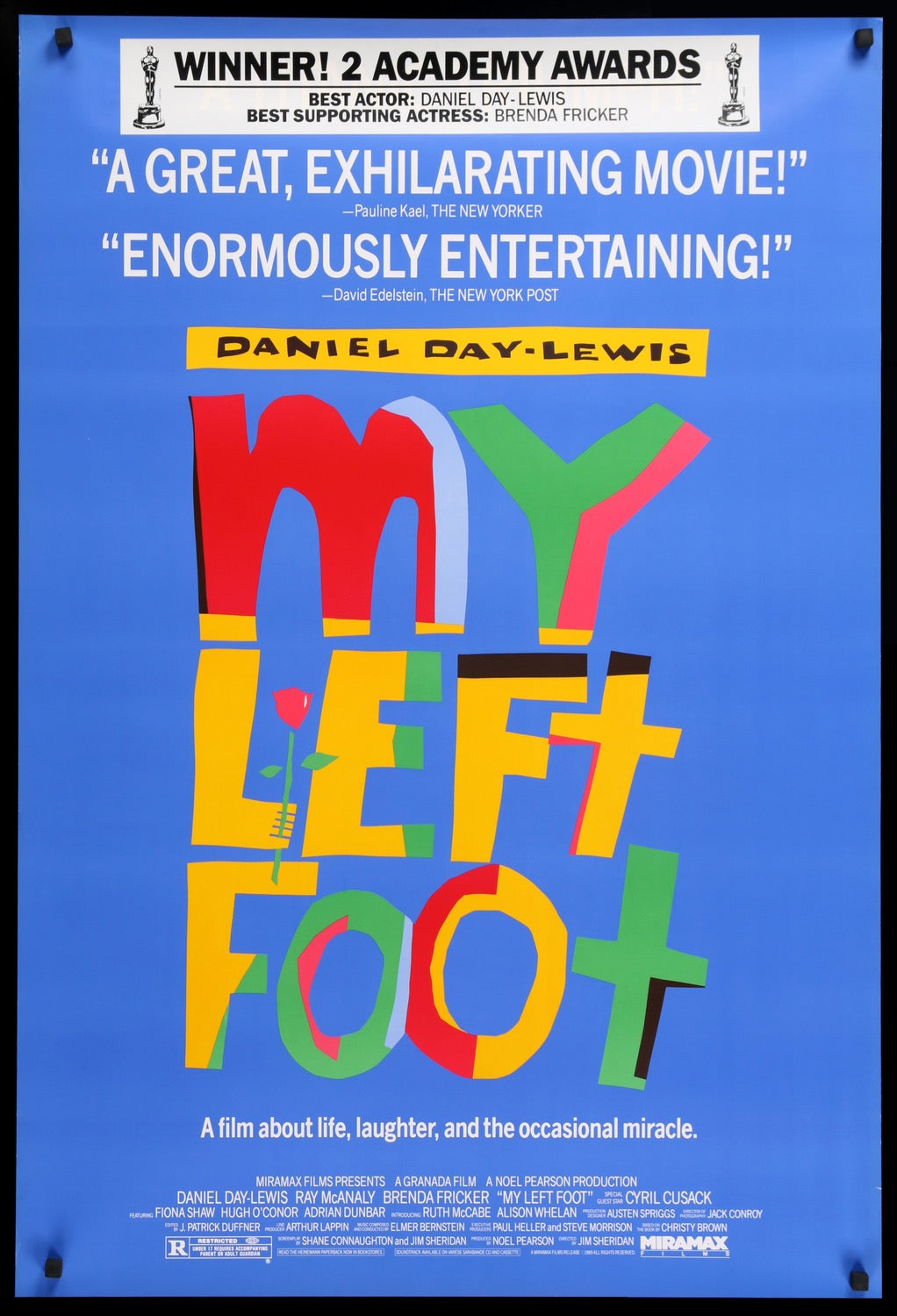 My Left Foot (1989) original movie poster for sale at Original Film Art - Vintage Movie Posters