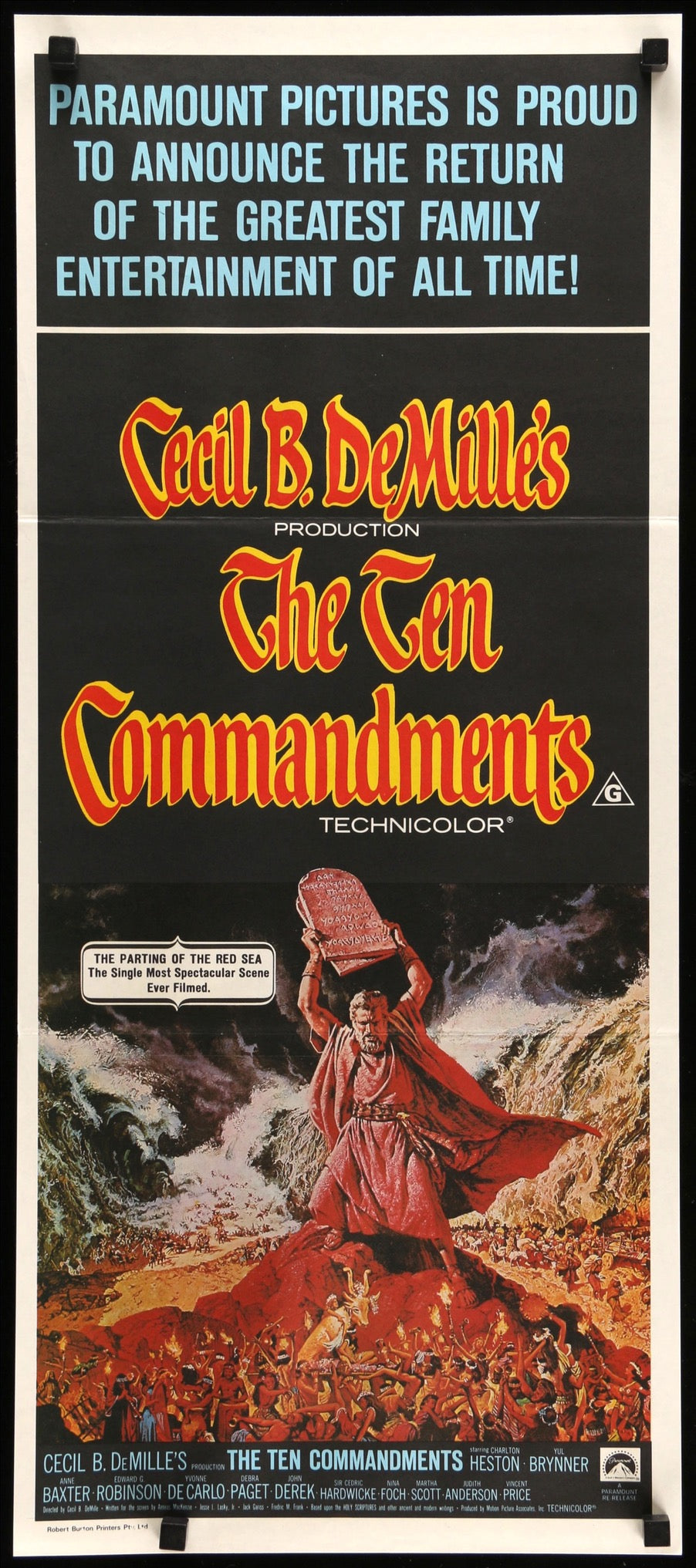 Ten Commandments (1956) original movie poster for sale at Original Film Art - Vintage Movie Posters