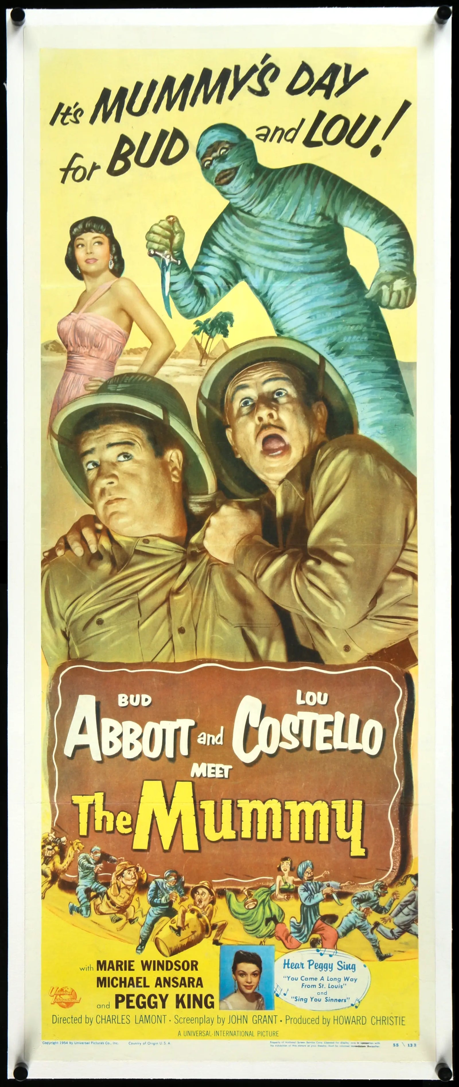 Abbott and Costello Meet the Mummy (1955) original movie poster for sale at Original Film Art - Vintage Movie Posters