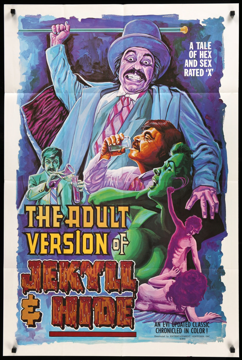 Adult Version of Jekyll &amp; Hide (1972) original movie poster for sale at Original Film Art
