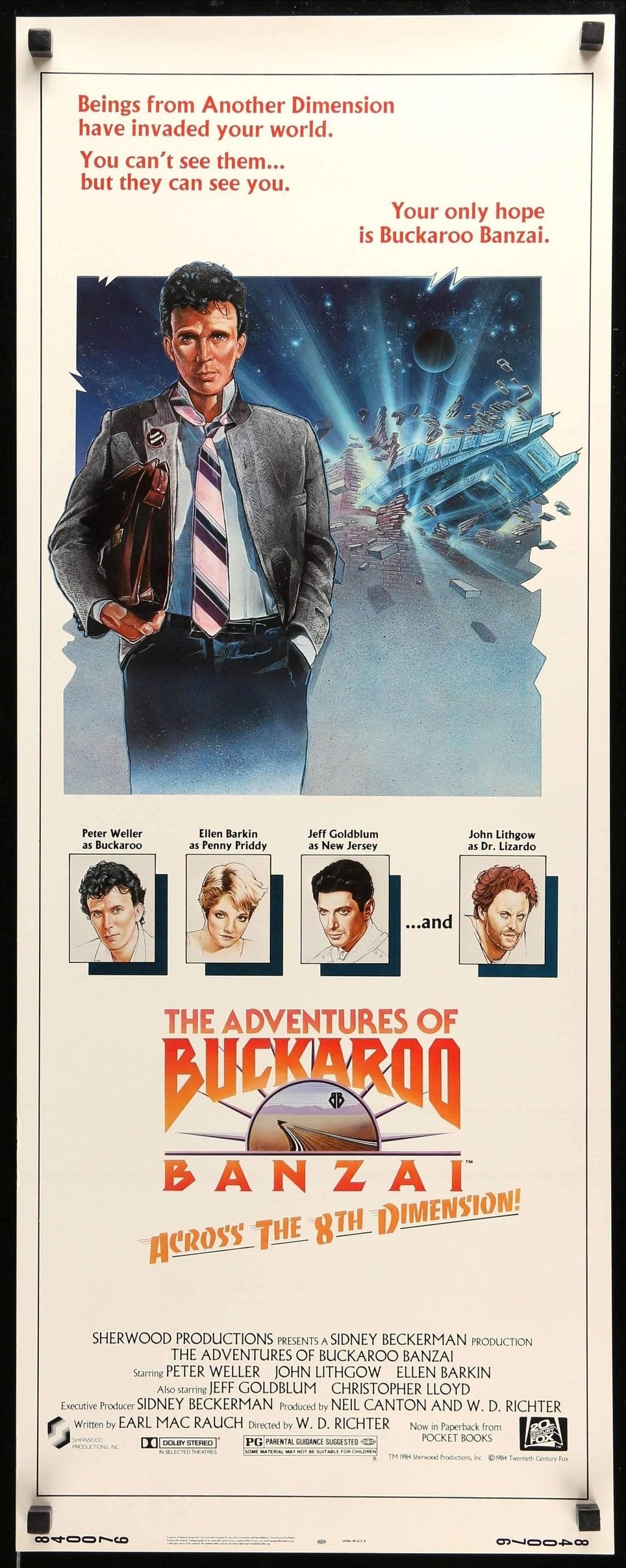 Adventures of Buckaroo Banzai (1984) original movie poster for sale at Original Film Art - Vintage Movie Posters
