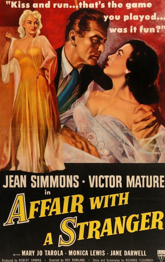 Affair with a Stranger (1953) original movie poster for sale at Original Film Art - Vintage Movie Posters