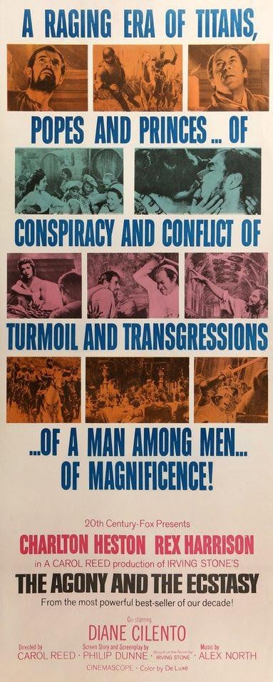 Agony and the Ecstasy (1965) original movie poster for sale at Original Film Art - Vintage Movie Posters