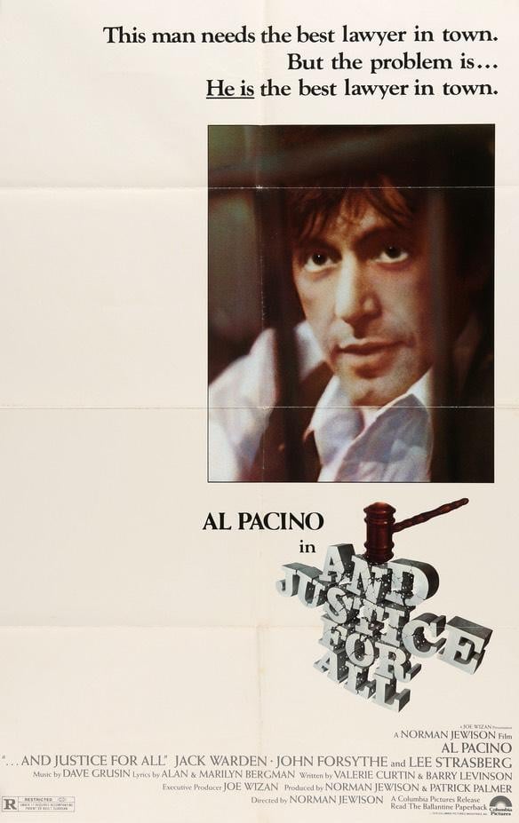 And Justice For All (1979) original movie poster for sale at Original Film Art - Vintage Movie Posters