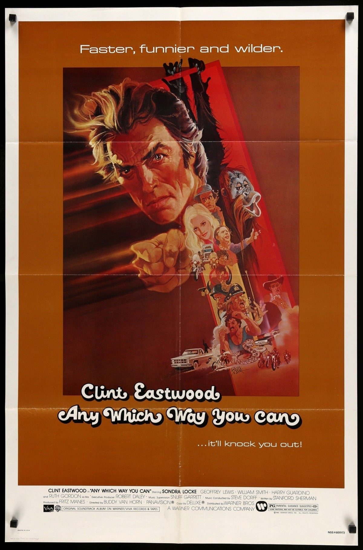 Any Which Way You Can (1980) original movie poster for sale at Original Film Art