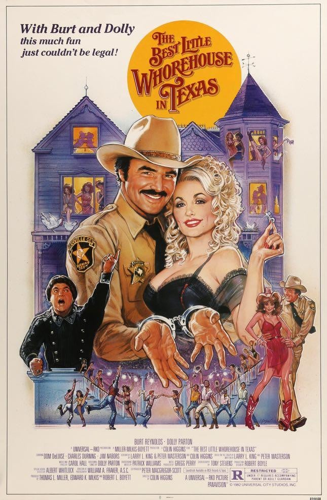 Best Little Whorehouse in Texas (1982) original movie poster for sale at Original Film Art