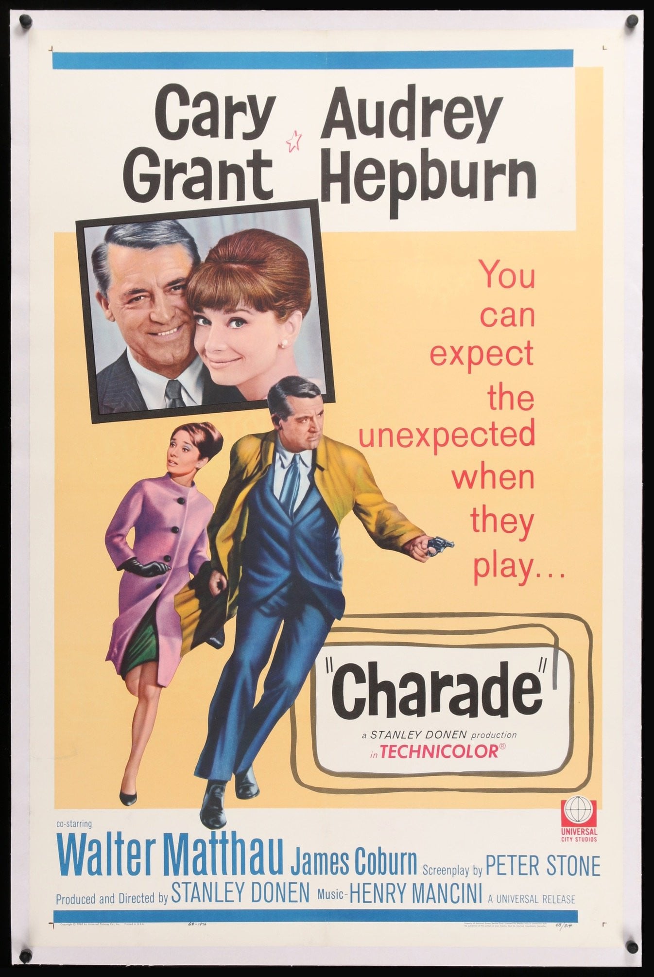 Charade (1963) original movie poster for sale at Original Film Art - Vintage Movie Posters