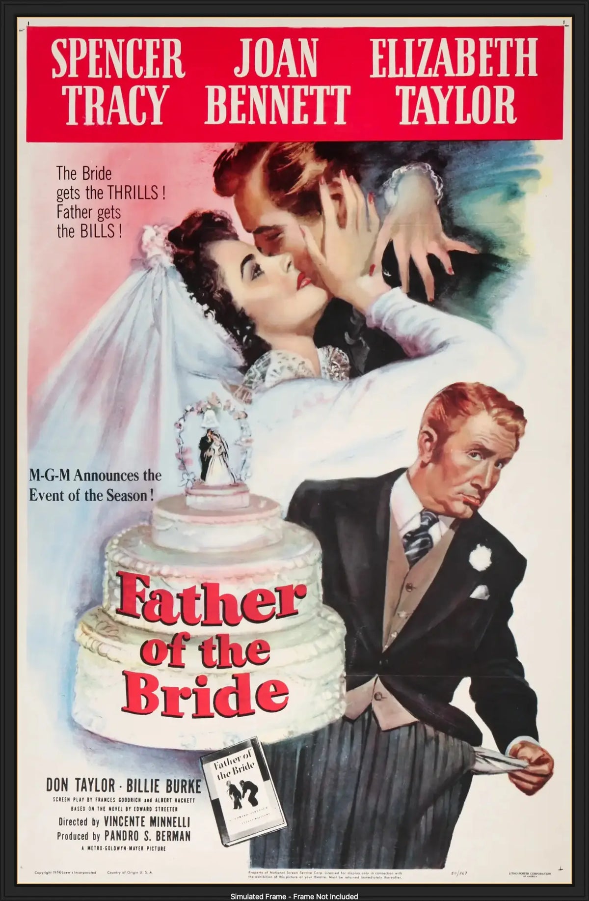 Father of the Bride (1950) original movie poster for sale at Original Film Art - Vintage Movie Posters