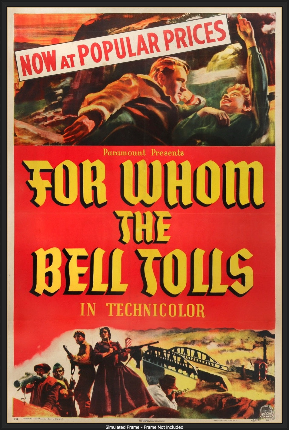 For Whom the Bell Tolls (1943) original movie poster for sale at Original Film Art - Vintage Movie Posters