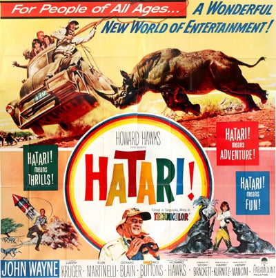 Hatari! (1962) original movie poster for sale at Original Film Art - Vintage Movie Posters