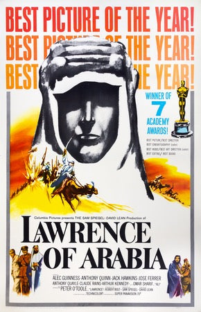 Lawrence of Arabia (1962) original movie poster for sale at Original Film Art - Vintage Movie Posters
