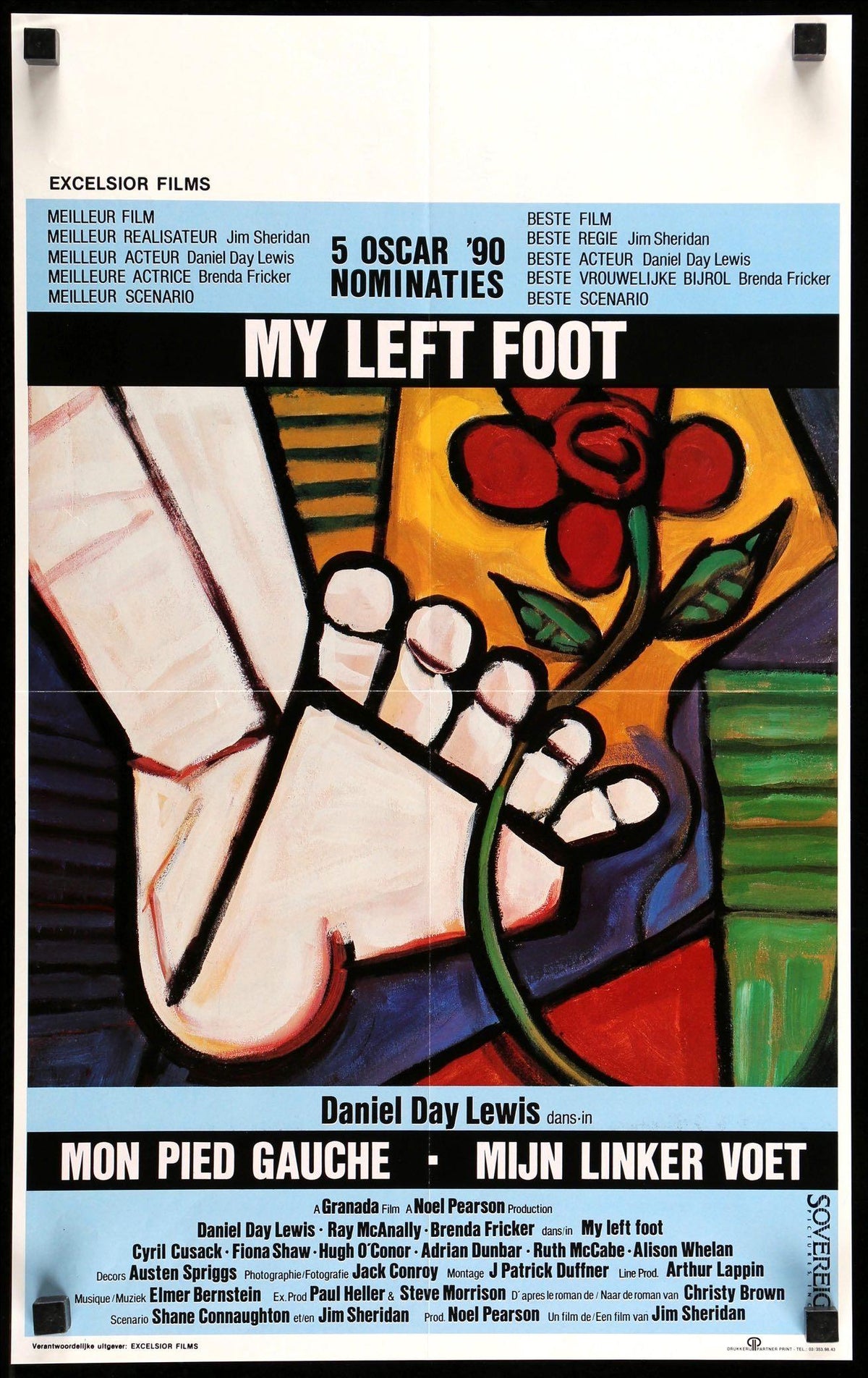My Left Foot (1989) original movie poster for sale at Original Film Art - Vintage Movie Posters