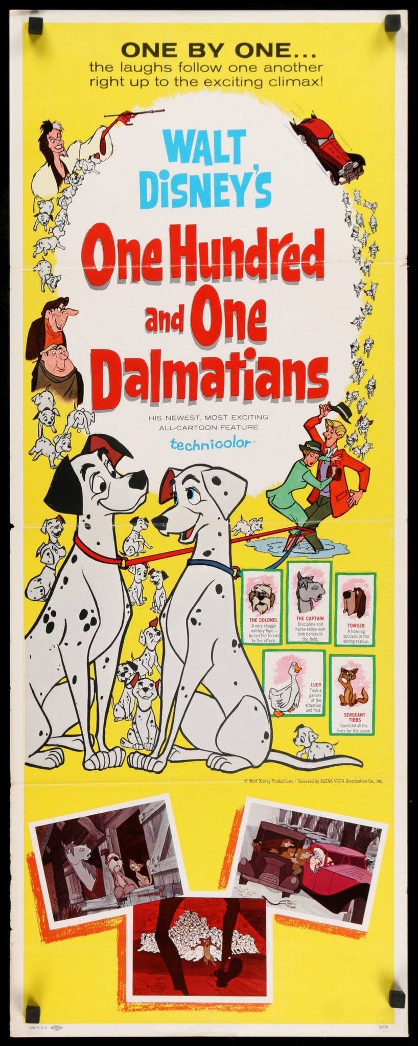 101 Dalmatians (1961) original movie poster for sale at Original Film Art - Vintage Movie Posters