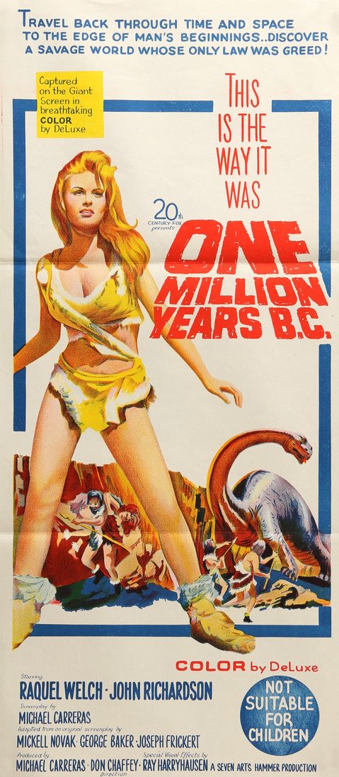 One Million Years B.C. (1966) original movie poster for sale at Original Film Art - Vintage Movie Posters