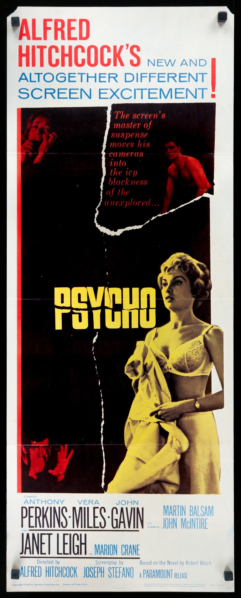 Psycho (1960) original movie poster for sale at Original Film Art - Vintage Movie Posters