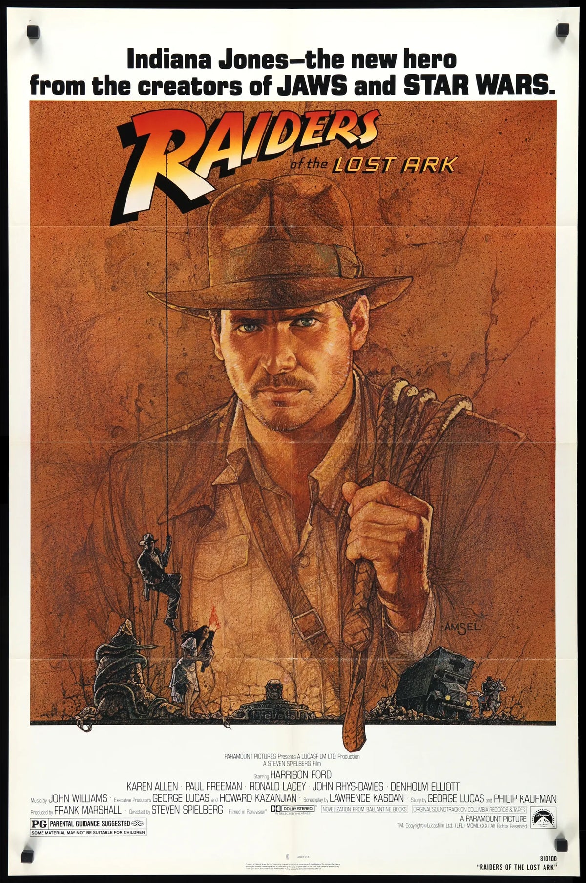 Raiders of the Lost Ark (1981) original movie poster for sale at Original Film Art - Vintage Movie Posters