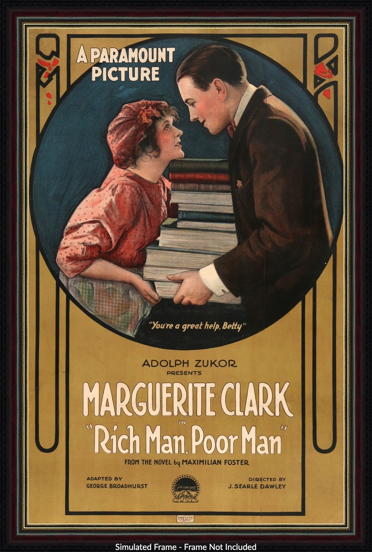 Rich Man, Poor Man (1918) original movie poster for sale at Original Film Art - Vintage Movie Posters