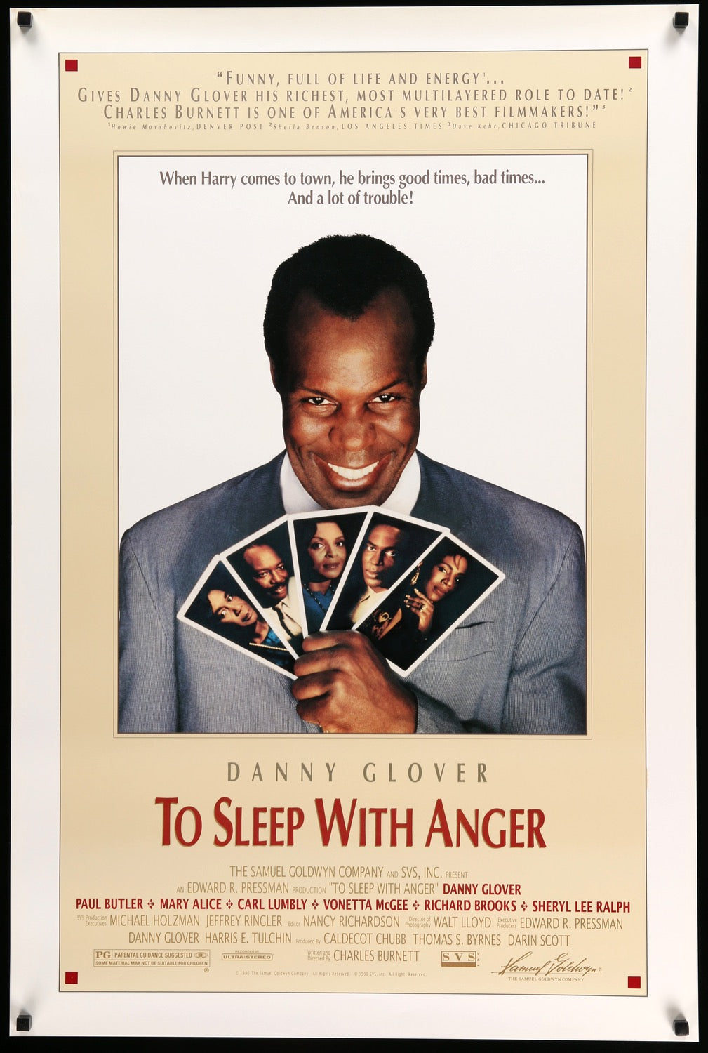 To Sleep with Anger (1990) original movie poster for sale at Original Film Art - Vintage Movie Posters