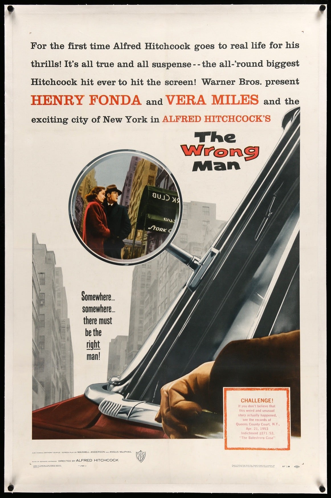 Wrong Man (1956) original movie poster for sale at Original Film Art - Vintage Movie Posters